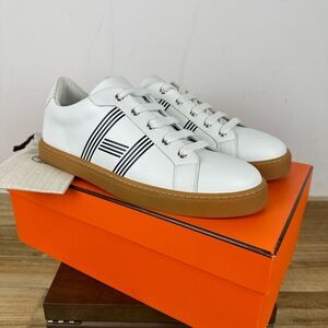 Hermes Advantage men’s leather white sneaker